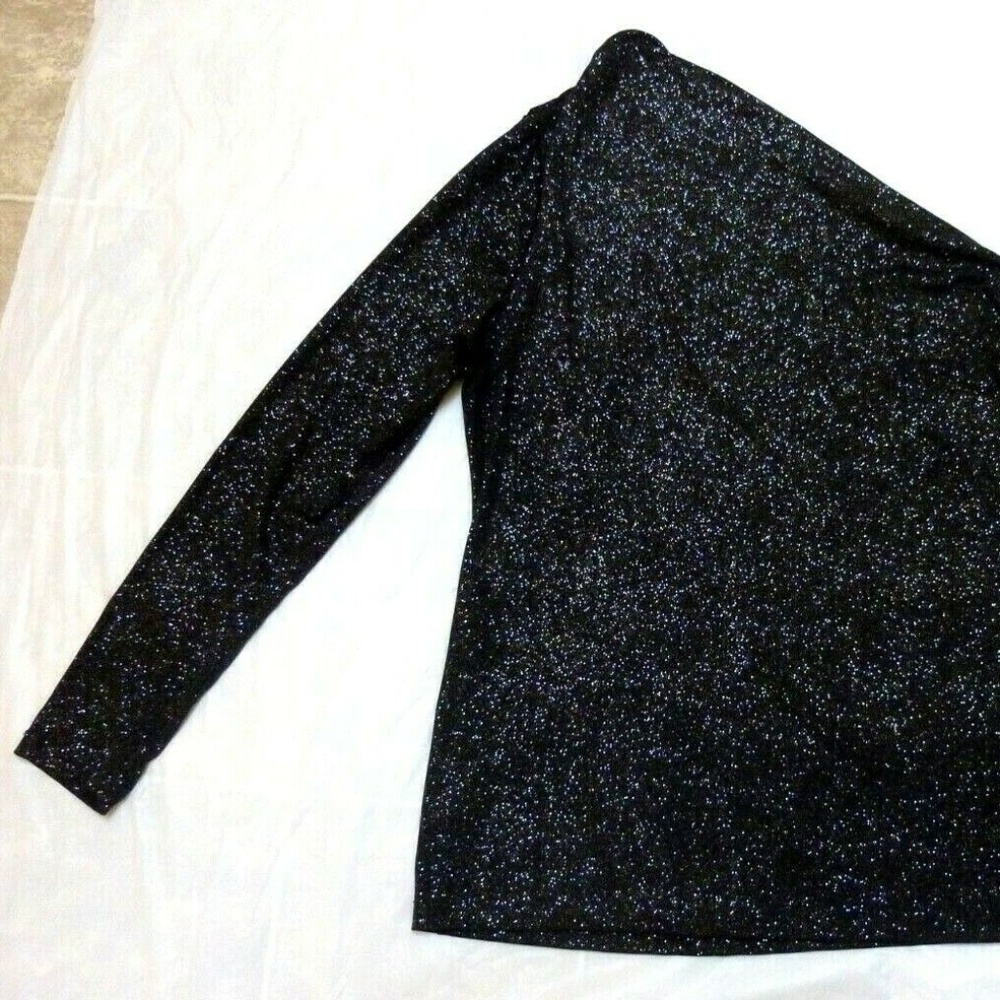 Allen B  Allen Schwartz sparkly one shoulder Top